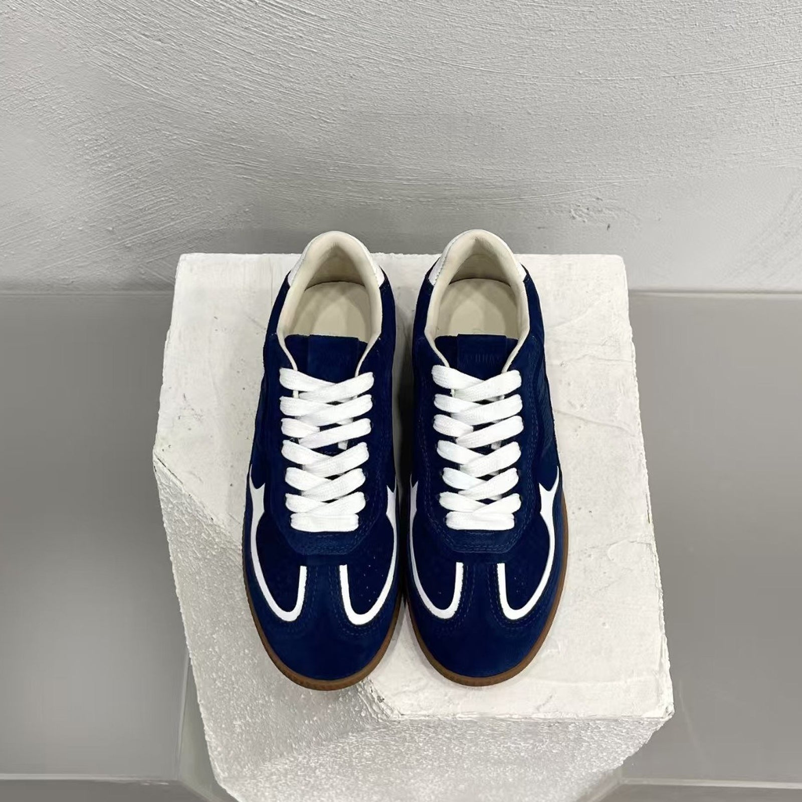 Alohas 490 Rife Sheen Blue Leather Sneakers
