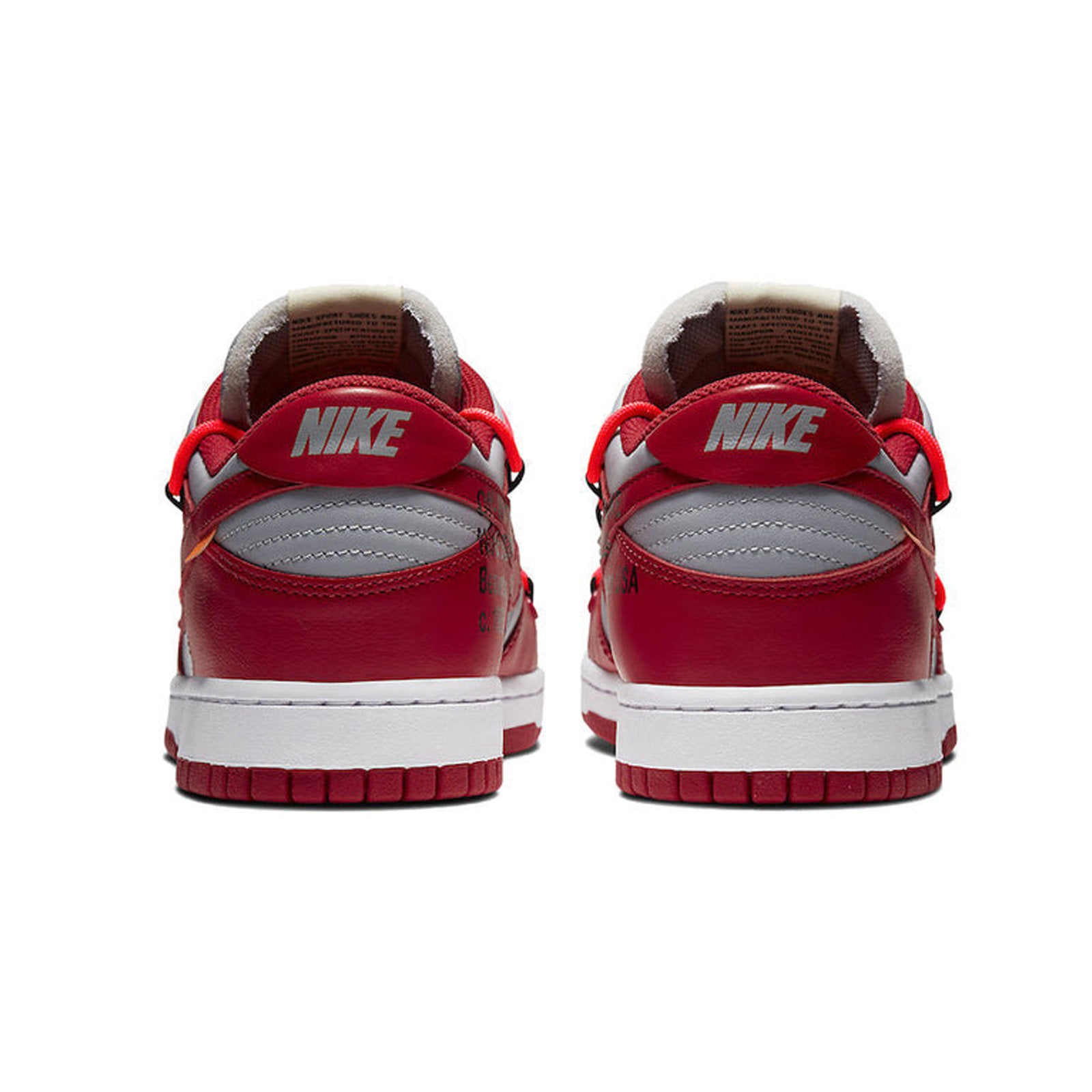 Off-White x Nike Dunk Low Red Grey
