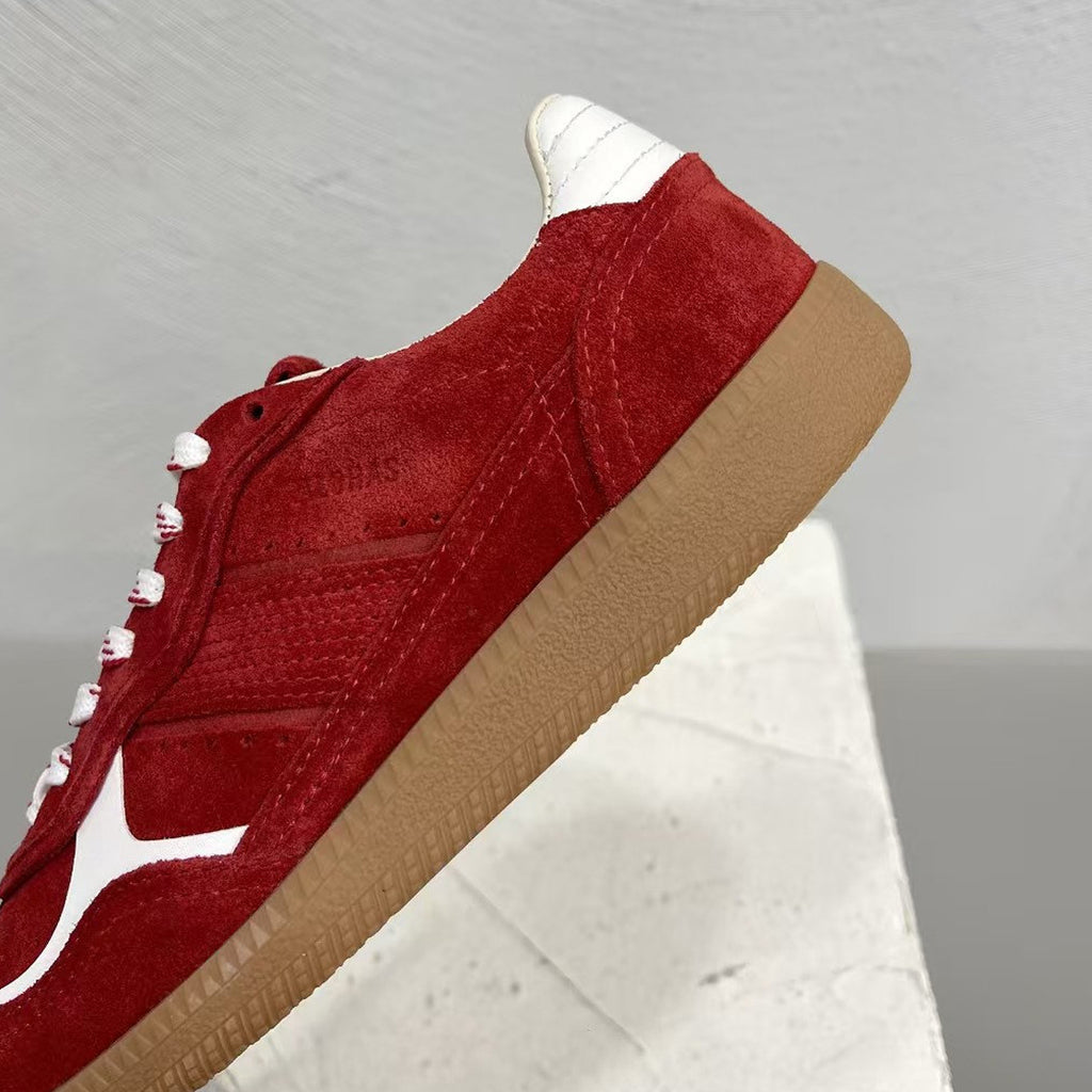 Alohas Rife Sheen Red Leather Sneakers