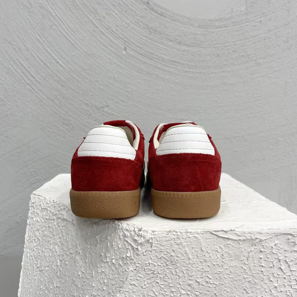 Alohas Rife Sheen Red Leather Sneakers